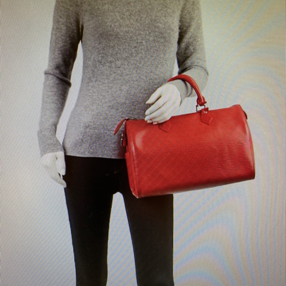 ⭐️⭐️Louis Vuitton Speedy 30 Bandouliere Red Empreinte - RARE!⭐️⭐️